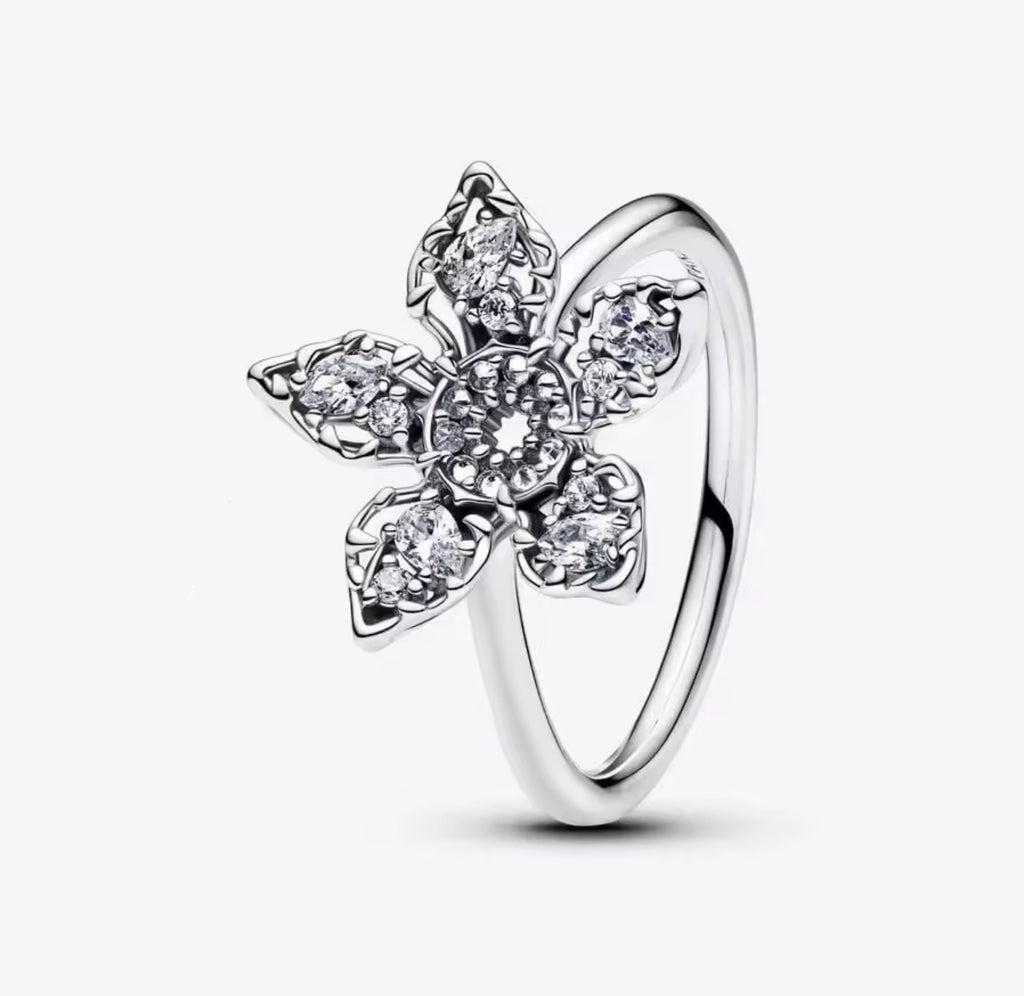 Bague Upside Bloom – Fleur Argent Mystique