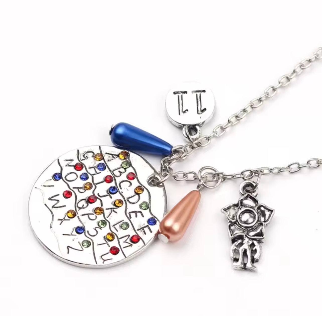 ✨ Collier Alphabet Lumineux – Édition Upside Down ✨